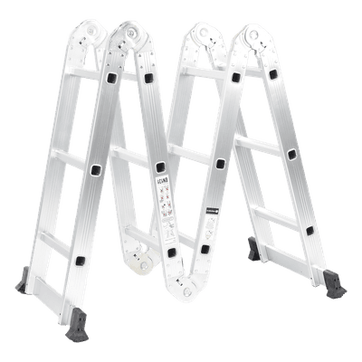 Escalera Multiposiciones / Aluminio / 3.52 m (11.55 ft) / Carga 150 kg / 4 Configuraciones / Resistente a la Corrosión