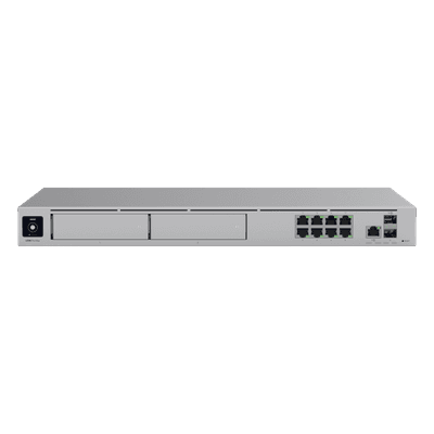 Cloud Gateway 10G / Rack 1U / 8x 1 GbE + 1x 2.5 GbE + 2x 10G SFP+ / IDS/IPS 5 Gbps / 2000 Clientes / 2 Bahías HDD 3.5" RAID 1 / SSD 128 GB