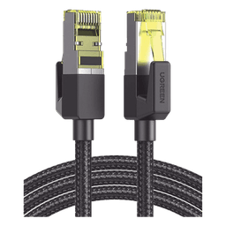 Cable Ethernet Cat7 CLASS F/FTP Redondo con Malla de Nylon 1 Metro (3.28 Pies)