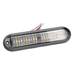 Luz Auxiliar / 18 LEDs / Tricolor Rojo/Claro/Ámbar / IP67 / Ultra Brillante / 142.6×36×14 mm