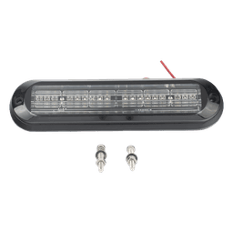 Luz Auxiliar / 18 LEDs 3W / IP67 / Tricolor Rojo/Claro/Azul / 142.6×36×14 mm / 12 Patrones / ECE R65 / SAE J595 Clase I