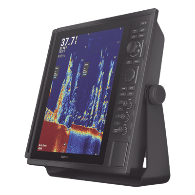 Pantalla Náutica GPSMAP 15" / Resolución XGA 1024x768 / Dual-Frequency Sonar 50/200 kHz / CHIRP Sonar Built-in / ClearVü y SideVü / Compatible con NMEA 2000 y 0183 / 2 Ranuras SD / IP26/IP27