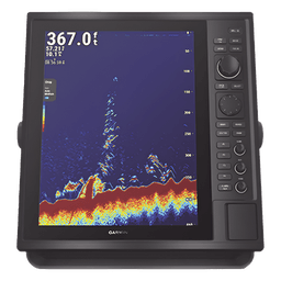 Pantalla Náutica GPSMAP 15" / Resolución XGA 1024x768 / Dual-Frequency Sonar 50/200 kHz / CHIRP Sonar Built-in / ClearVü y SideVü / Compatible con NMEA 2000 y 0183 / 2 Ranuras SD / IP26/IP27