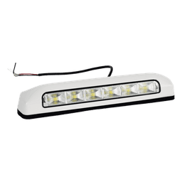 Luz de Escena LED / 6 LED / 75 lm / IP67 / 12-24 VCC / 0.1 A / 203 x 41 x 29 mm / 8 x 1.6 x 1.1 in / -30°C a +50°C / Bisel Blanco