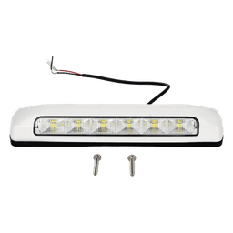 Luz de Escena LED / 6 LED / 75 lm / IP67 / 12-24 VCC / 0.1 A / 203 x 41 x 29 mm / 8 x 1.6 x 1.1 in / -30°C a +50°C / Bisel Blanco