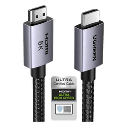 Cable HDMI 2.1 / 8K@60Hz / 48Gbps / 2m (6.56 pies) / HDR10+ / eARC / Aluminio / Nylon trenzado