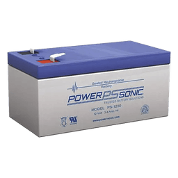 Batería de Respaldo AGM/VRLA / 12V / 3.4 Ah @20hr / 5 Años Vida Útil / Terminales F1 / Caja ABS Resistente