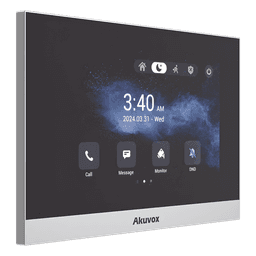 Monitor IP Android / Pantalla Táctil LCD 7" / Wi-Fi / Bluetooth / PoE / SIP / 8 Entradas de Alarma / 1 Salida de Relé / Gestión en la Nube