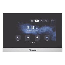 Monitor IP Android / Pantalla Táctil LCD 7" / Wi-Fi / Bluetooth / PoE / SIP / 8 Entradas de Alarma / 1 Salida de Relé / Gestión en la Nube
