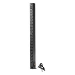 PDU Vertical para Rack / 18 Tomas NEMA 5-15R / 15A / 1.22 m (48 in) / Montaje Rack o Panel / Acero Negro