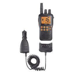 Radio Marino Portátil VHF, flotante y sumergible, Rx: 156.050-163.275MHz Tx: 156.025-157.425MHz, cumple con los canales marinos Internacionales, de EUA y Canadá