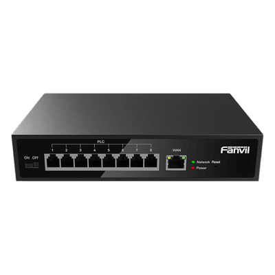 Switch PoE de 2 Hilos para telefonos Fanvil X303-2 , 8 puertos RJ11