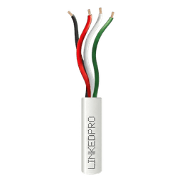 Bobina de 305 m (1000 ft) / Cable para Alarma 4x22 AWG / CM / Blanco