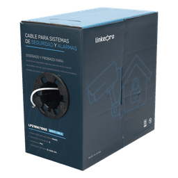 Bobina de 305 m (1000 ft) / Cable para Alarma 2x18 AWG / CM / Blanco
