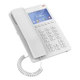 Teléfono IP Hotelero / Pantalla LCD Color / 2 Líneas SIP / Wi-Fi 6 / Códec Opus / 3 Vías Conferencia