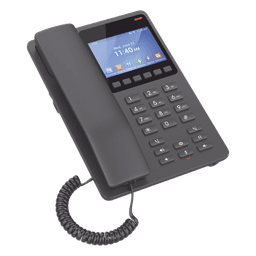 Teléfono IP Hotelero / Wi-Fi 6 Dual Band / 2 Líneas SIP / Pantalla LCD Color / 3 Vías Conferencia / USB-C Carga Rápida
