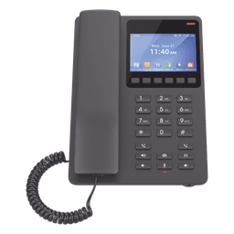 Teléfono IP Hotelero / Wi-Fi 6 Dual Band / 2 Líneas SIP / Pantalla LCD Color / 3 Vías Conferencia / USB-C Carga Rápida