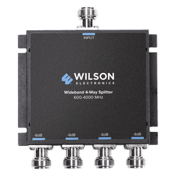 Divisor de potencia de 4 salidas, 50 Ohm, 600-4000MHz con conectores N-Hembra.