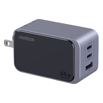 Cargador de 65W serie Nexode S | 3 Puertos de Carga Rápida | 2 USB-C | 1 USB-A | Tecnología GaN II | PD3.0 | QC4.0 | FCP/SCP/AFC/PPS/PPS2.0 | Tecnología de Protección Térmica | Optimiza la Carga | Carcasa Ignifuga.