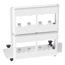 Patch Panel de 8 Puertos Mini-Com, Para Uso con Gabinetes Multipropósito, de Instalación a Presión, Color Blanco