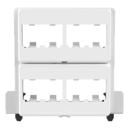 Patch Panel de 8 Puertos Mini-Com, Para Uso con Gabinetes Multipropósito, de Instalación a Presión, Color Blanco