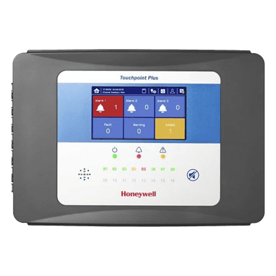 Controlador para sistema de detección de gas Touchpoint Plus, unidad básica de 8 canales de entrada mA, 12 relés, montaje mural, con batería de respaldo