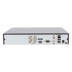 DVR Pentahíbrido / 4 Canales TurboHD + 1 IP / 2 Megapixel 1080p Lite / AcuSense Lite / Audio Bidireccional Coaxitron / H.265+ / 1 Bahía HDD 4 TB / Salida HDMI y VGA Full HD