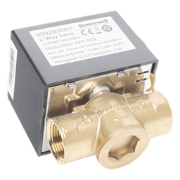 Válvula de control eléctrica de 2 vías para fancoil, retorno por resorte, normalmente cerrada, 110 V CA, DN20 (3/4"), conexión NPT