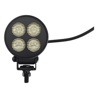 Luz de Trabajo Circular / 4 LED / 2556 Lúmenes / 12-24 Vcd / Haz Amplio y Uniforme / IP Anti-Impacto
