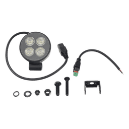 Luz de Trabajo Circular / 4 LED / 2556 Lúmenes / 12-24 Vcd / Haz Amplio y Uniforme / IP Anti-Impacto
