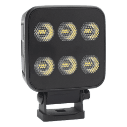 Luz de Trabajo LED / 6 LED / 6552 Lúmenes / 12-24 Vcd / Aluminio Disipador / Lente Policarbonato / 92 x 124 x 45 mm