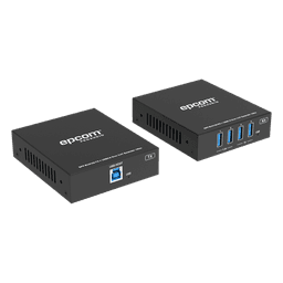 Extensor USB 3.0 | Hasta 100 m por CAT6a | PoC Bidireccional 24 Vcc | RS-232 | 4x USB-A 