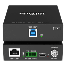 Extensor USB 3.0 | Hasta 100 m por CAT6a | PoC Bidireccional 24 Vcc | RS-232 | 4x USB-A 