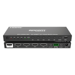 Multivisor HDMI / 4 Entradas x 1 Salida / 4K@30Hz / Vista Cuádruple / Control IR / HDCP 1.4