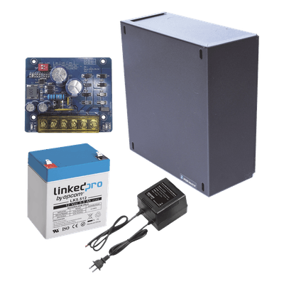 Kit Fuente de Poder con Batería de Respaldo / 12 Vcc / 1.5 A / 4.5 Ah / Gabinete Interior 221 x 191 x 83 mm (8.7 x 7.5 x 3.3 in)