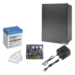 Kit Fuente de Poder con Batería de Respaldo / 12 VCC 4 A / Batería AGM 12 V 5.5 Ah / Transformador 16-24 VCA / Gabinete Interior