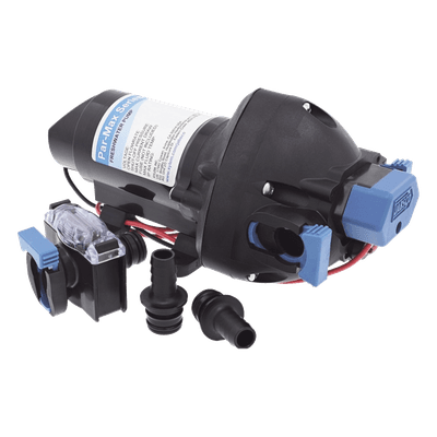 Bomba de Agua a Presión / 12 Vcd / Caudal 7 L/min (1.5 GPM) / Presión 2-35 psi / Autocebante 1.8 m (5.9 ft) / Sin Tanque Acumulador