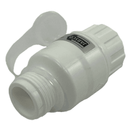 Regulador de Presión de Agua en Línea / 45 psi (3.1 bar) / Codo Giratorio / Filtro Extraíble / GHT 3/4' / Calidad Alimentaria / 3' x 1.5' (7.6 cm x 3.8 cm)