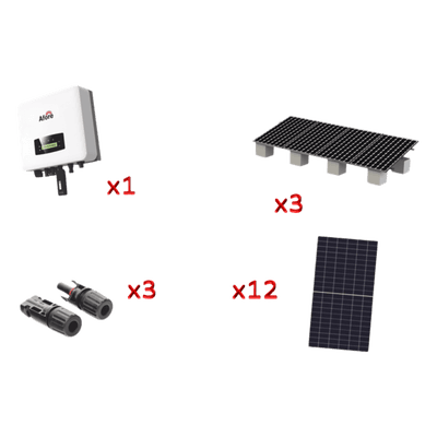 Kit Solar Interconexión / 12 Módulos 645 W / Inversor 7 kW / 220 Vca / Eficiencia 98.4% / WiFi / Protección Tipo III