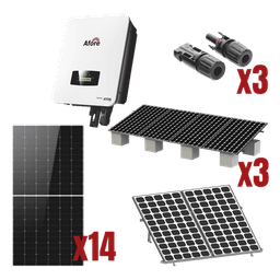 Kit Solar Interconexion  / 8kW  220Vca / Inversor AFORE / Montaje Incluido  