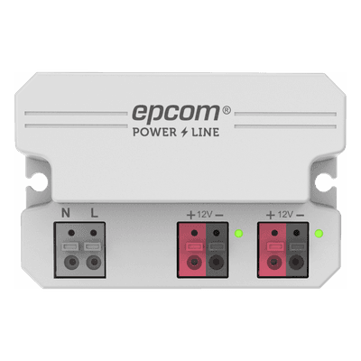 Fuente de Alimentación / 12 Vcc / 2 A / Entrada Universal 110-240 Vca / Doble Salida con Terminales de 2 Pines / Operación -20°C a 45°C