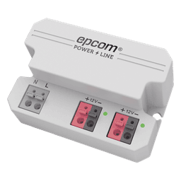 Fuente de Alimentación / 12 Vcc / 2 A / Entrada Universal 110-240 Vca / Doble Salida con Terminales de 2 Pines / Operación -20°C a 45°C