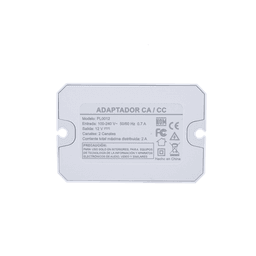 Fuente de Alimentación / 12 Vcc / 2 A / Entrada Universal 110-240 Vca / Doble Salida con Terminales de 2 Pines / Operación -20°C a 45°C