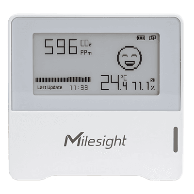 Sensor Ambiental LoRaWAN / CO2 + Temperatura + Humedad / Indicador Tipo Semáforo / Batería 3 Años / Compacto Sin Pantalla
