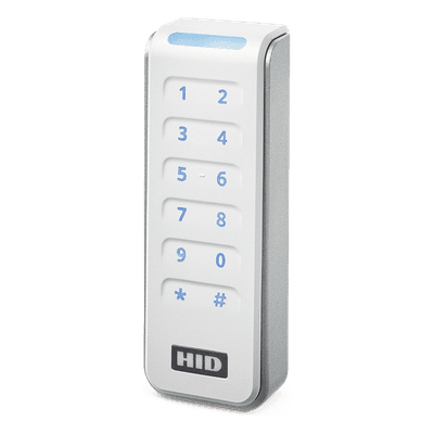 Lector de Control de Acceso / Multitecnología SEOS, iCLASS, MIFARE DESFire EV2 / Teclado 2x6 / Salida Wiegand y OSDP / RS-485 / 12 VCC