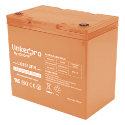 Batería de respaldo  12 V | 55 Ah | AGM | Certificada UL94-V0 Retardante a la Flama | Especial para Seguridad Electrónica | UPS  | Sistemas de emergencia | Vida útil 5 años | Terminales T2 