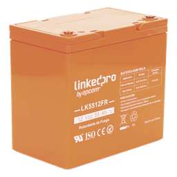 Batería de respaldo  12 V | 55 Ah | AGM | Certificada UL94-V0 Retardante a la Flama | Especial para Seguridad Electrónica | UPS  | Sistemas de emergencia | Vida útil 5 años | Terminales T2 