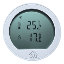 Sensor de temperatura y humedad / Pantalla LCD / ZigBee 2.4 GHz / -20°C a 60°C / 0-100% HR / CR2430