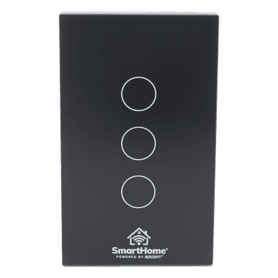 (Wifi) Apagador switch inalámbrico WIFI, control de 3 regresos de carga, 110V