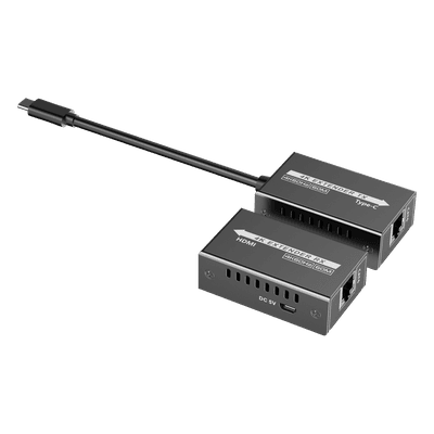Extensor USB-C a HDMI / 4K 120 Hz / 18 Gbps / Alcance 60 m (196.9 ft) / HDR10 / HDCP 2.2 / Protección ESD ±8KV